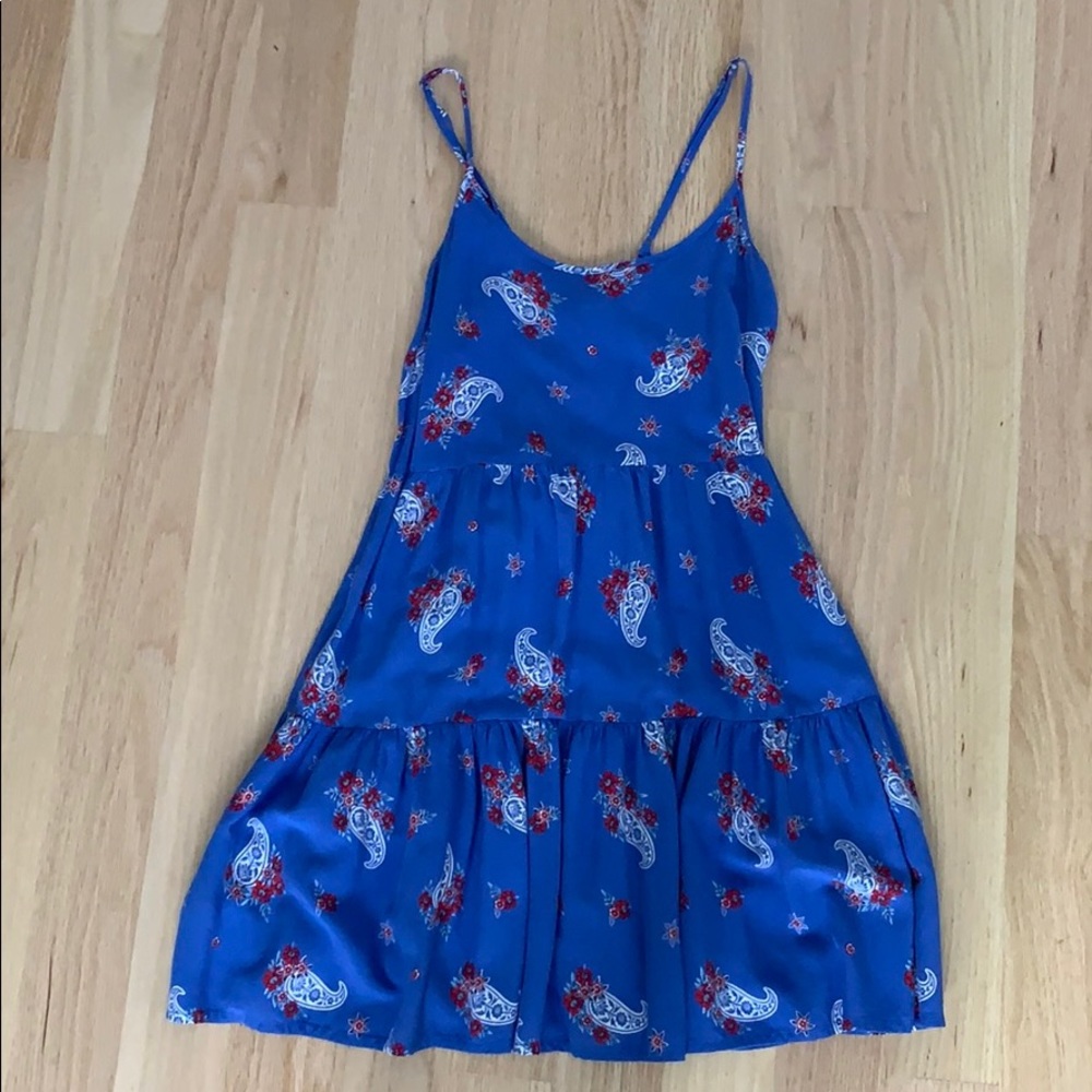 Blue flowy summer dress